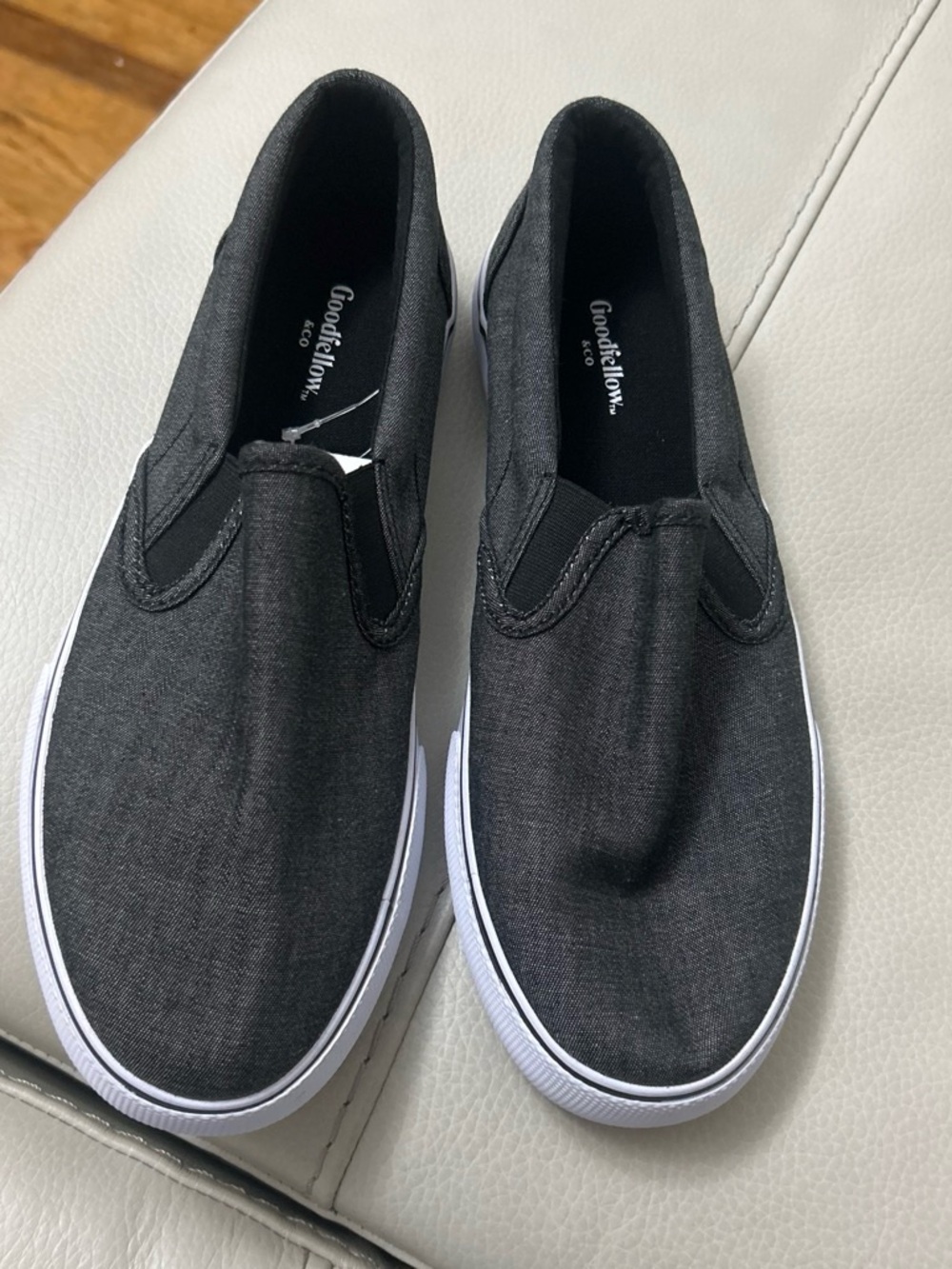 Goodfellow & Co Black Slip-On Sneakers with White Soles